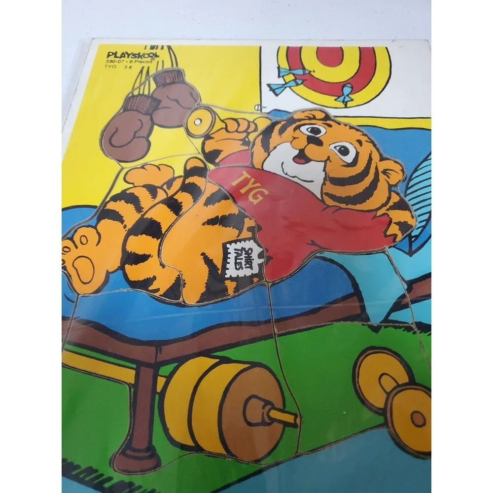 Playskool Vintage Hallmark Wood Puzzle 1981 #330-07 TYG VGC